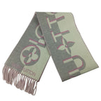 Louis Vuitton Scarf Duo Infinity Rose 95% Wool 5% Cashmere Fringe Display