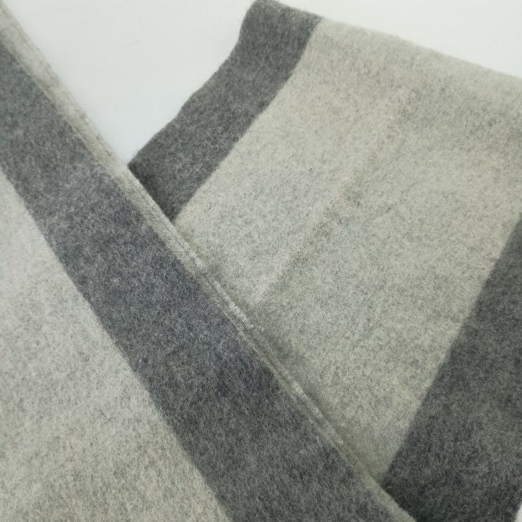 Louis Vuitton Scarf Echarpe Calf Gray Wool 75% Angora 25% Fringe — view 4