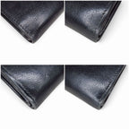 Prada Bifold Wallet Triangle Plate Leather Black — view 4