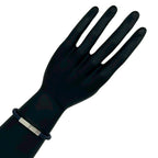 Bottega Veneta Intrecciato Leather 925 Sterling Silver Bracelet Navy — view 2