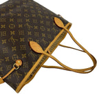 Louis Vuitton Neverfull PM Monogram Logo Pattern Leather Tote Brown — view 4