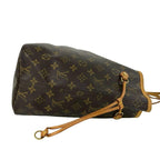 Louis Vuitton Neverfull PM Monogram Logo Pattern Leather Tote Brown — view 6