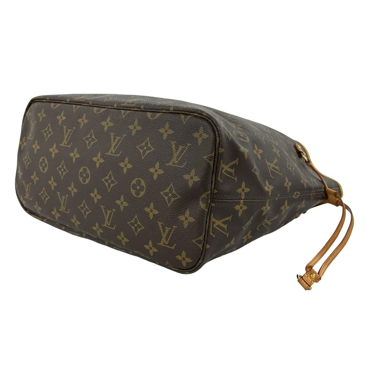 Louis Vuitton Neverfull PM Monogram Logo Pattern Leather Tote Brown — view 8
