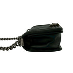 Chanel CC Logo Calf Leather Mini Shoulder Bag Black — view 5