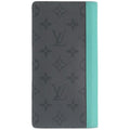 Louis Vuitton Portefeuille Brazza NM Monogram Eclipse IC Turquoise Gray Wallet
