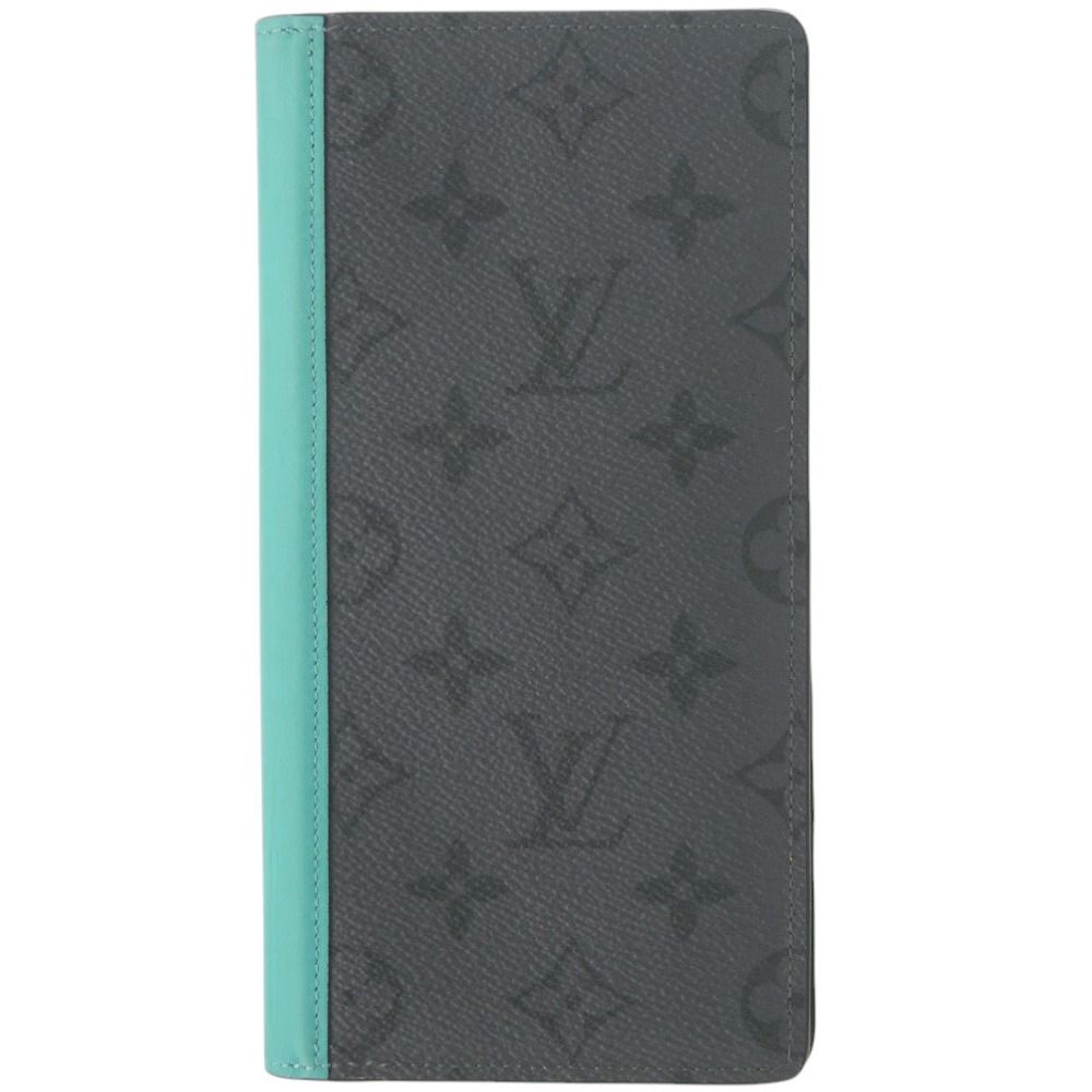 Louis Vuitton Portefeuille Brazza NM Monogram Eclipse IC Turquoise Gray Wallet — view 3