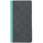 Louis Vuitton Portefeuille Brazza NM Monogram Eclipse IC Turquoise Gray Wallet — view 3