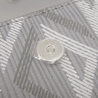 Dior Saddle CD Diamond Leather Gray Card Case — view 7
