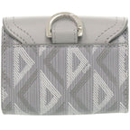 Dior Saddle CD Diamond Leather Gray Card Case — view 2