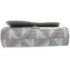 Dior Saddle CD Diamond Leather Gray Card Case — view 3
