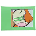 Hermes Calvi Duo Selle en Desordres Swift Vert Comic Silver Coin Case Wallet