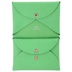 Hermes Calvi Duo Selle en Desordres Swift Vert Comic Silver Coin Case Wallet — view 5