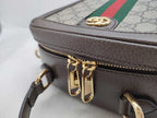 Gucci Ophidia Beige Brown GG Supreme Canvas 2-Way Shoulder Bag Top Handle Gold — view 7