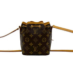 Louis Vuitton Nano Noe Monogram Logo Pattern Leather Mini Shoulder Bag Pochette — view 3