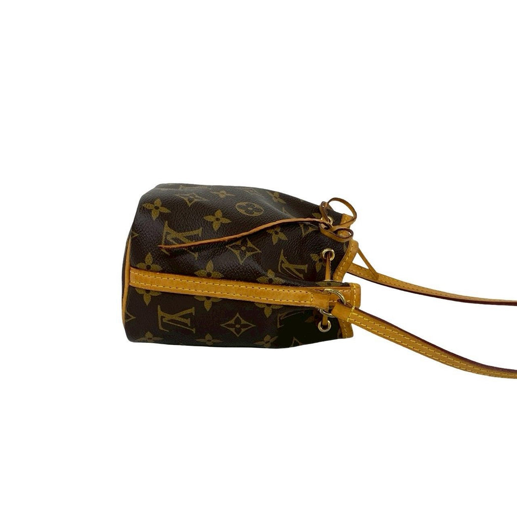 Louis Vuitton Nano Noe Monogram Logo Pattern Leather Mini Shoulder Bag Pochette — view 6