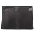 Loewe Anagram Leather Pouch Black