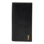 Saint Laurent YSL Logo Bifold Wallet Black Leather