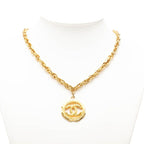 Chanel CC Logo Necklace Gold Plated — view 6
