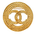 Chanel CC Logo Vintage Brooch Gold Plated