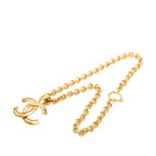 Chanel CC Logo Vintage Chain Pendant Necklace Gold Plated — view 3