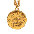 Chanel Logo CC Vintage Necklace Gold Plated