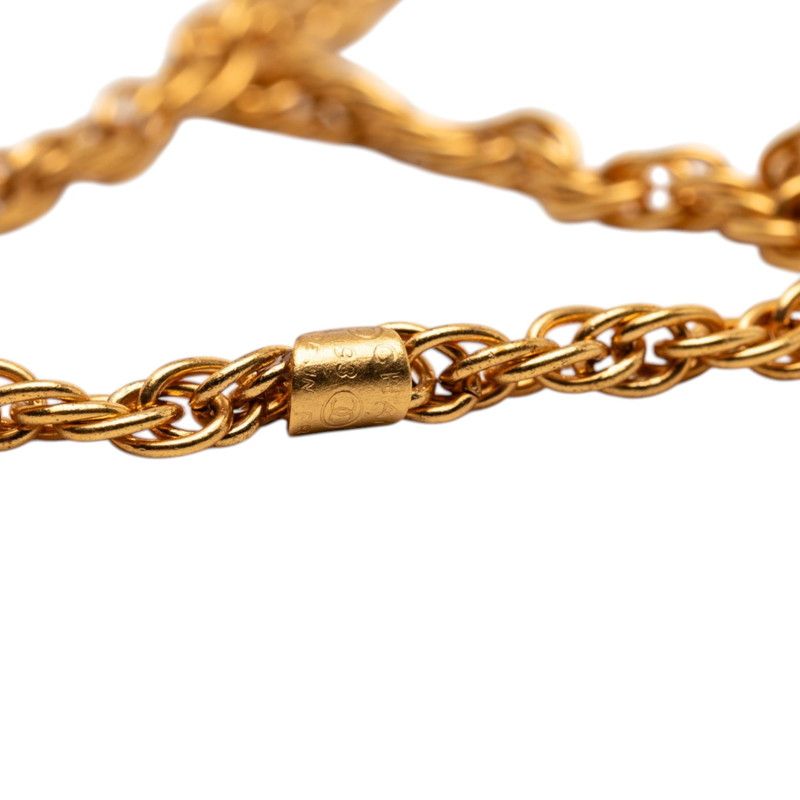 Chanel Logo CC Vintage Necklace Gold Plated — view 5