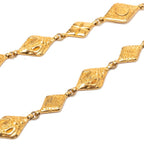 Chanel Mademoiselle Quilted Diamond Necklace Gold Plated — view 3