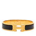 Hermes Click PM Bracelet Gold Black Plated Enamel