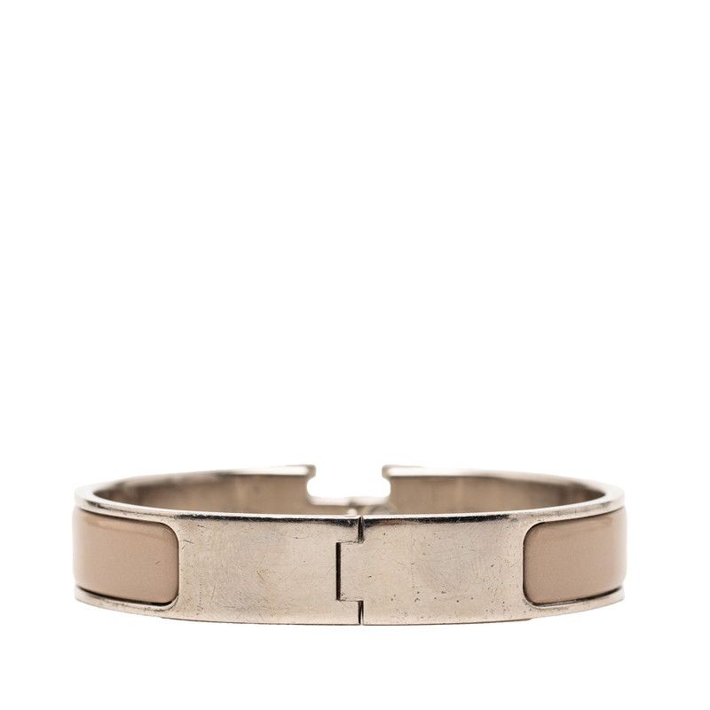 Hermes Click PM Bracelet Silver Gray Metal Enamel — view 3