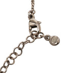 Chanel CC Logo Chain Pendant Necklace Silver Metal Rhinestone — view 4