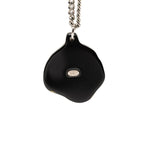 Chanel CC Logo Rhinestone Camellia Necklace Black Silver Plastic Metal — view 2
