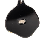 Chanel CC Logo Rhinestone Camellia Necklace Black Silver Plastic Metal — view 5