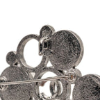 Chanel CC Logo Brooch Silver Multicolor Metal Faux Pearl — view 3