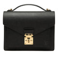 Louis Vuitton Epi Monceau Handbag Noir Black Leather