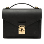 Louis Vuitton Epi Monceau Handbag Noir Black Leather