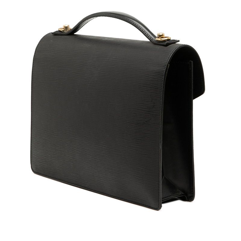 Louis Vuitton Epi Monceau Handbag Noir Black Leather — view 2