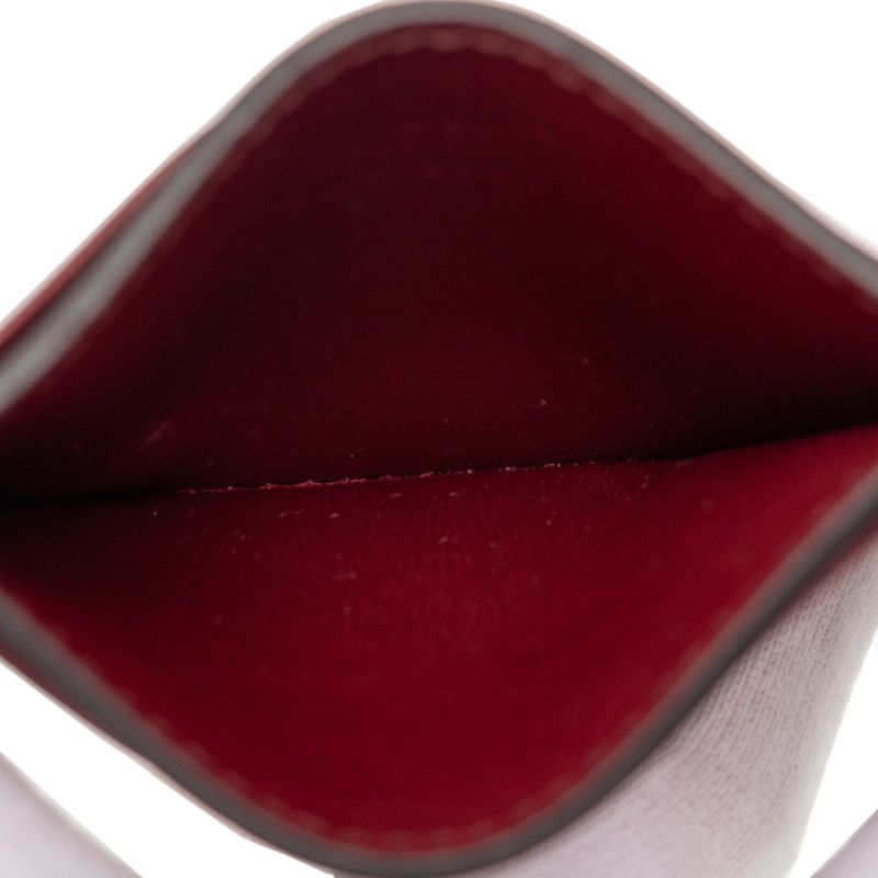 Gucci GG Emblem Card Case Wine Red Bordeaux Leather — view 4