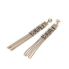 Dior Logo J'adior Earrings Gold Plated Rhinestone