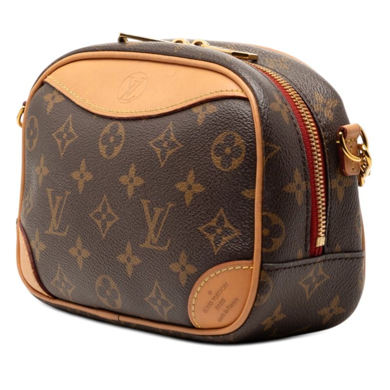 Louis Vuitton Monogram Deauville Mini Crossbody Shoulder Bag Pochette Brown — view 2