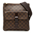 Louis Vuitton Damier Pochette Melville Crossbody Shoulder Bag Brown Leather