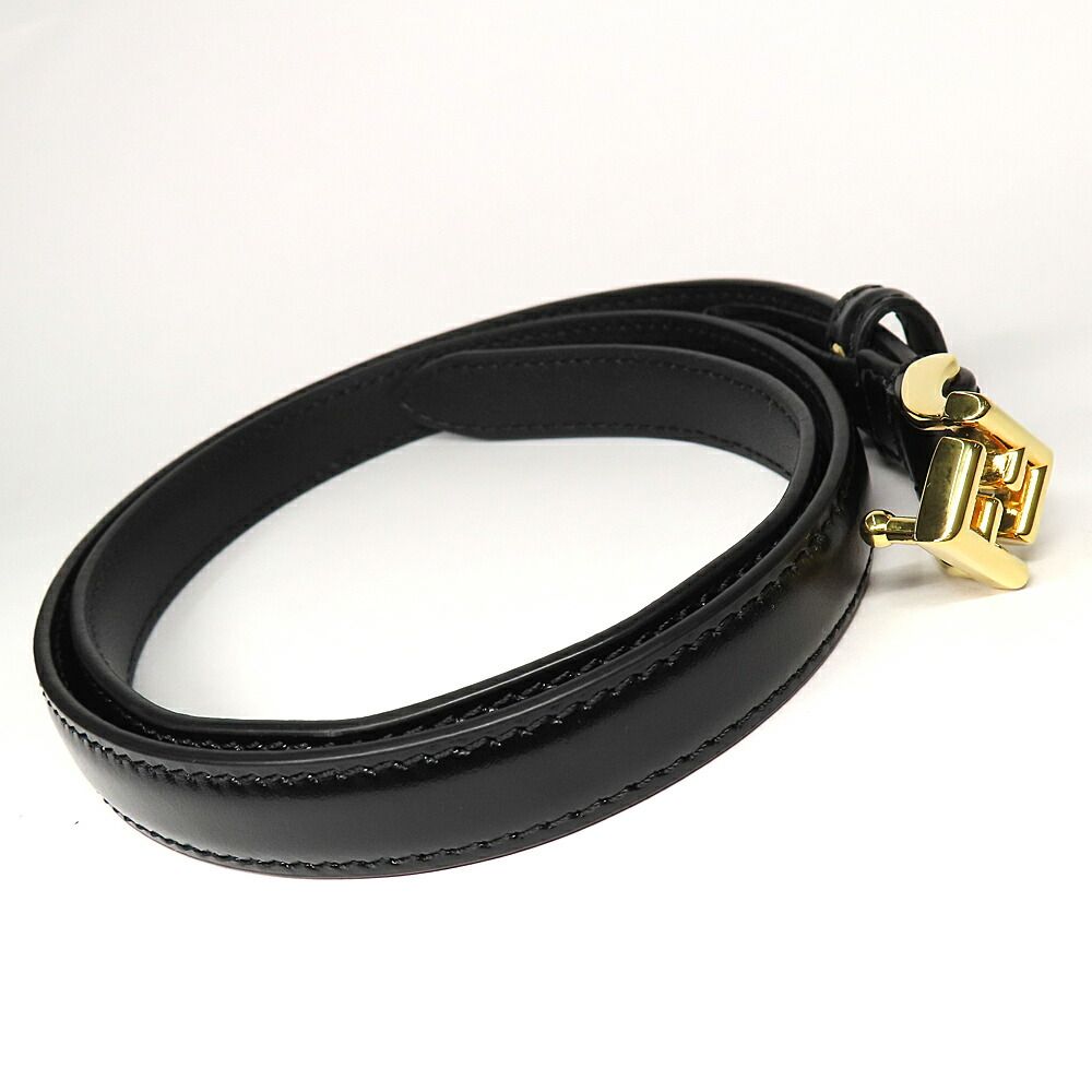 Fendi FF Diamond Belt 1.5 cm Black Cles — view 4