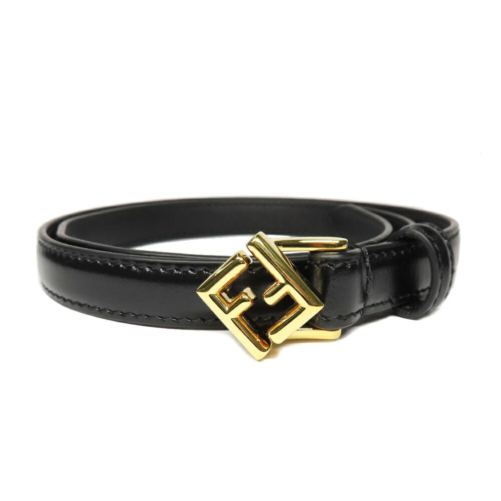 Fendi FF Diamond Belt 1.5 cm Black Cles