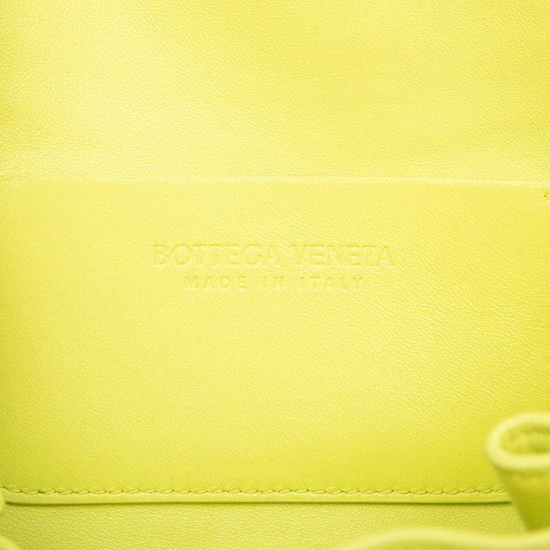 Bottega Veneta Beak Small Triangle Flap Shoulder Bag Neon Yellow Leather — view 5