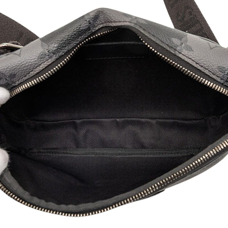 Louis Vuitton Monogram Stripe Eclipse Modular Sling Belt Bag Cross Black Gray — view 8