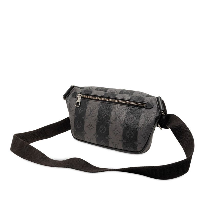 Louis Vuitton Monogram Stripe Eclipse Modular Sling Belt Bag Cross Black Gray — view 2