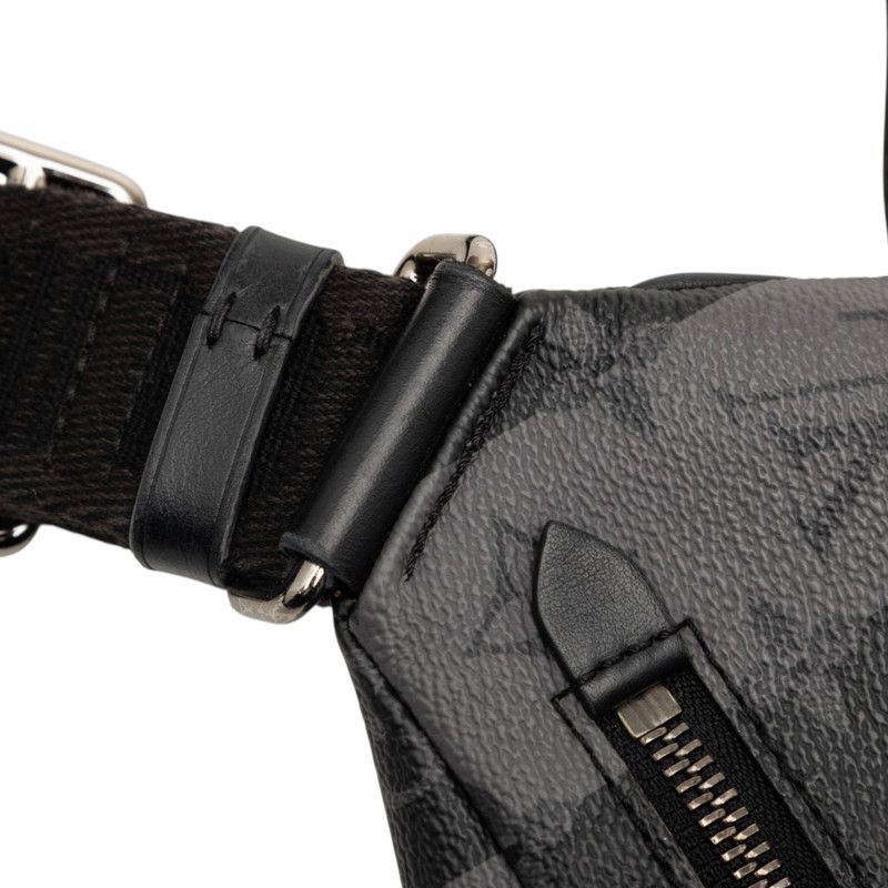 Louis Vuitton Monogram Stripe Eclipse Modular Sling Belt Bag Cross Black Gray — view 6