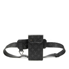 Louis Vuitton Monogram Eclipse Ceinture Utility 35 mm Waist Pouch Belt Bag 90