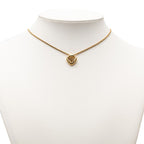 Dior CD Logo Heart Motif Pendant Necklace Gold Plated — view 6