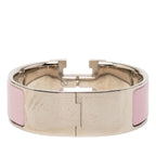 Hermes Clic Clac PM Bracelet Silver Pink Metal Enamel — view 3