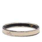 Hermes Enamel PM Bangle Silver Ivory Metal 1- Bracelet — view 2